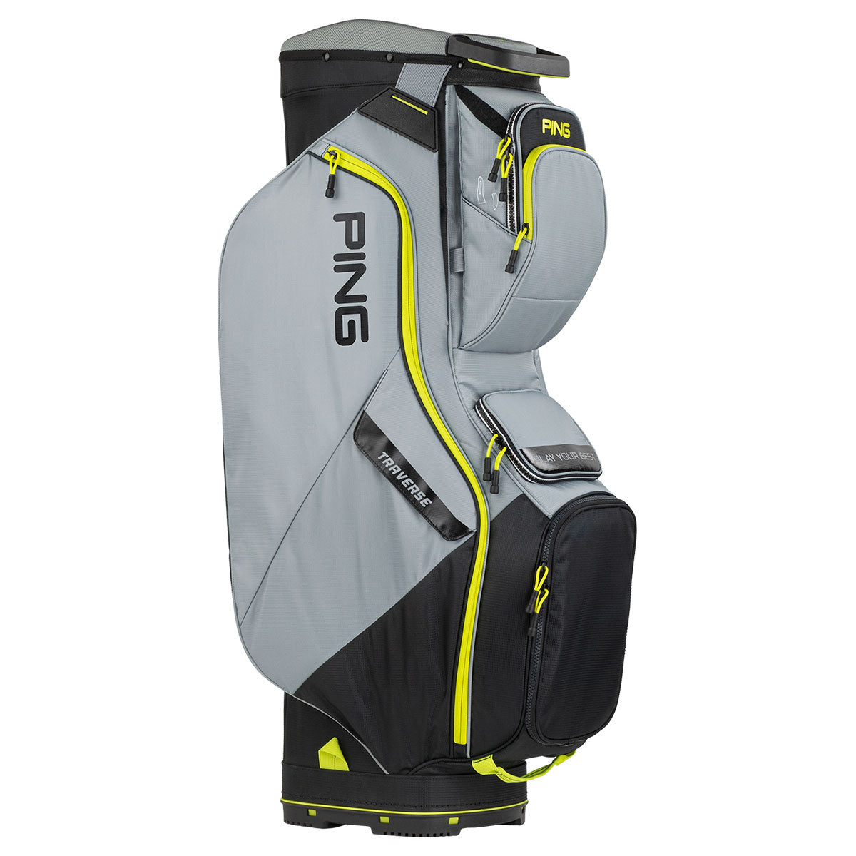 PING TRAVERSE GOLF CART BAG – BLACK / IRON / NEON