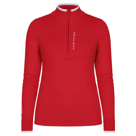 Rohnisch Knitted Half Zip, Flame Scarlett