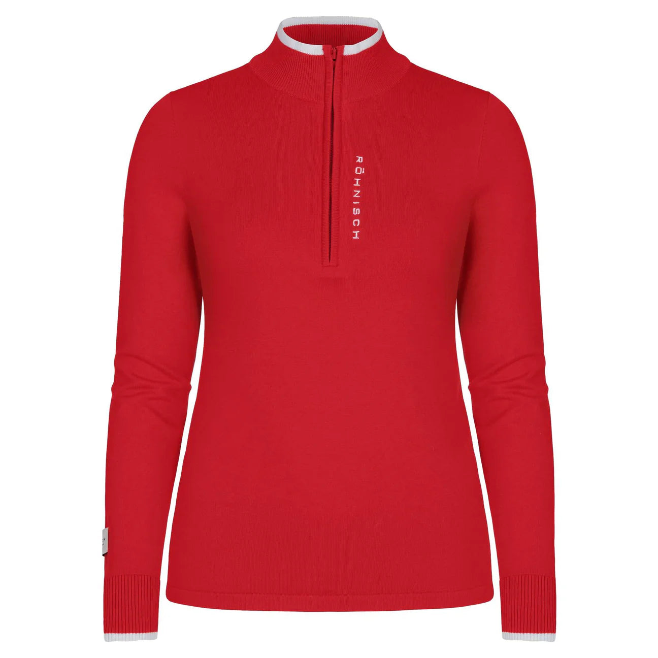 Rohnisch Knitted Half Zip, Flame Scarlett