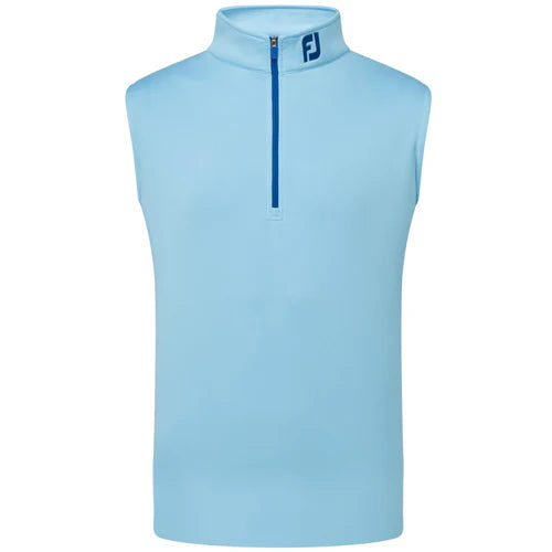 FootJoy Crested Half-Zip Vest - Light Blue