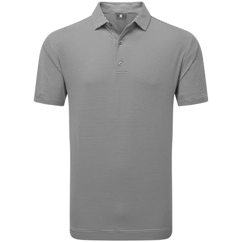 FJ Crested Micro feeder Stripe Polo - Black/Grey