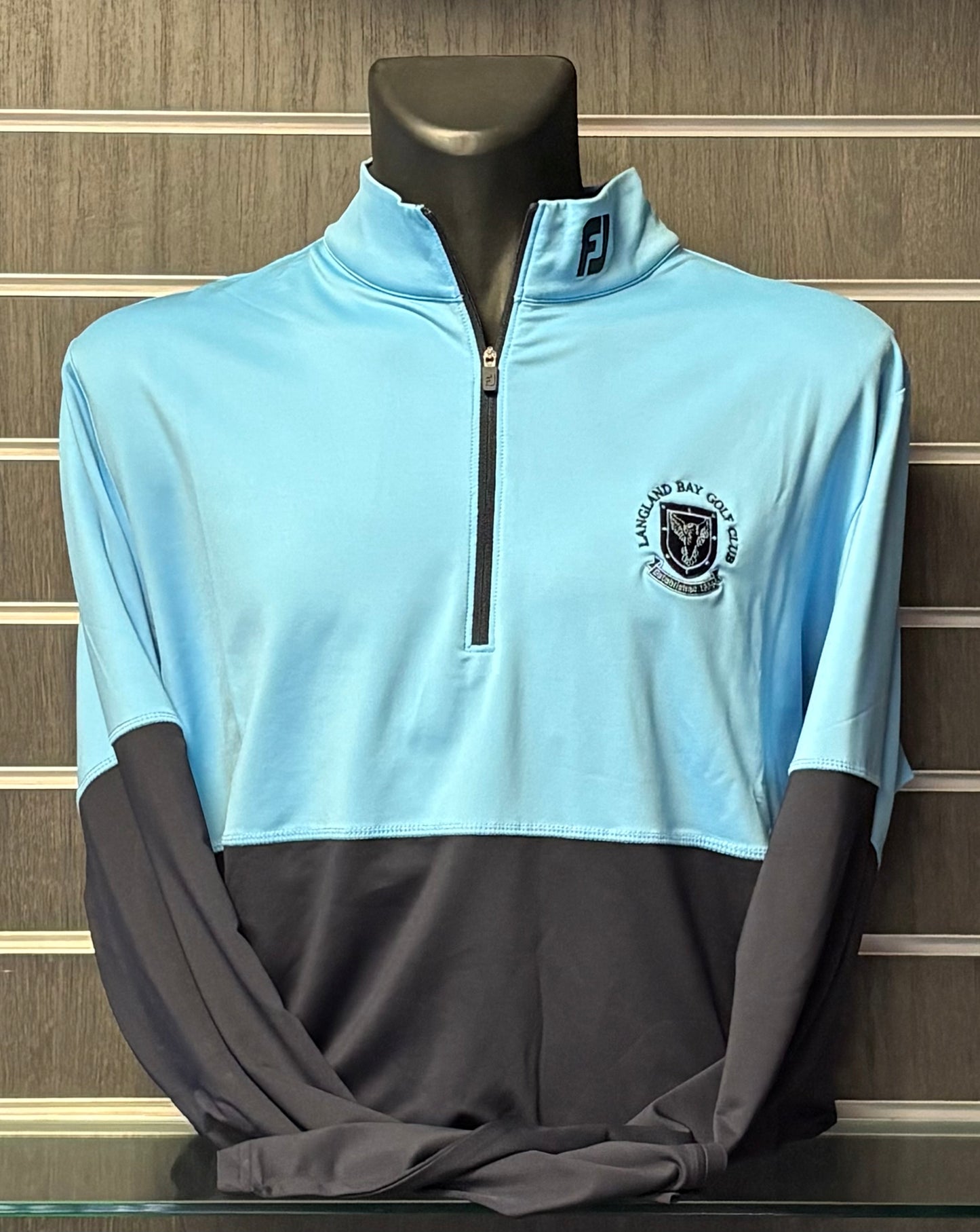 FootJoy Crested Mid Layer - Blue/Navy