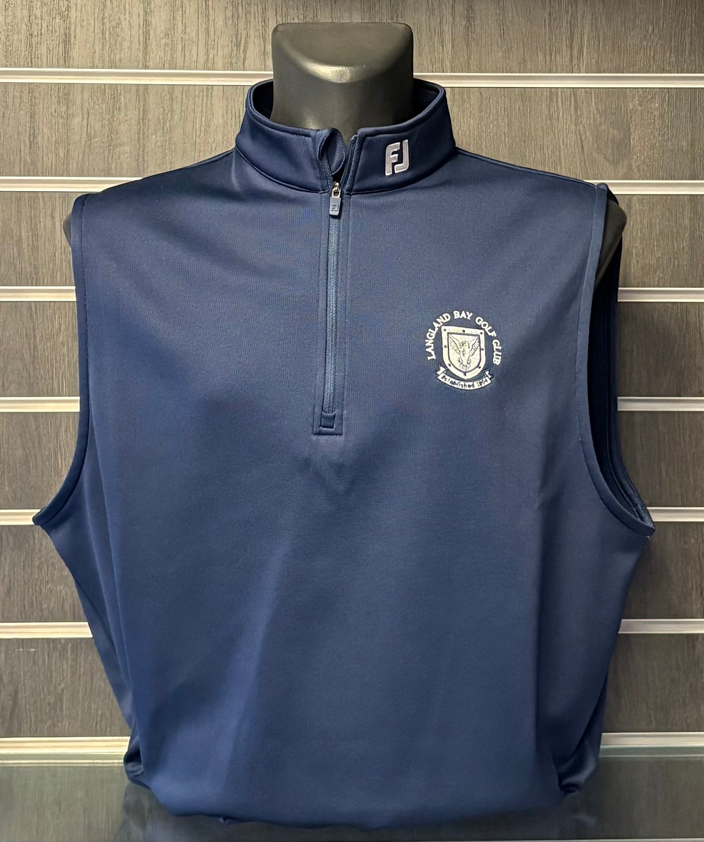 FootJoy Crested Half-Zip Vest - Navy
